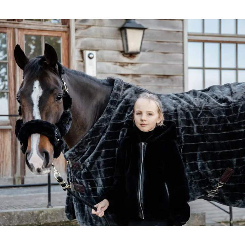 Kentucky Sheepskin Shipping Headcollar Black-2